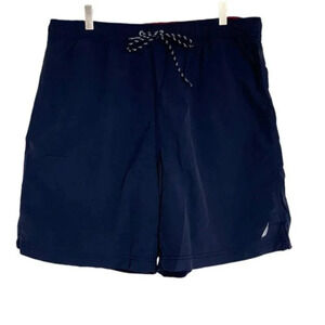 Nautica XL dark blue bathing suit swim‎ trunks